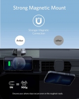 Автомобильное зарядное устройство Anker 613 Magnetic Wireless Charger MagGo / black thumbnav 2