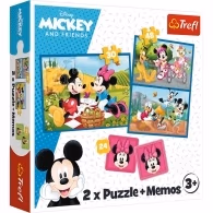 Trefl Puzzles 93344 2in1 Meet the Disney characters