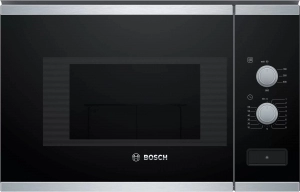 Встраеваемая микроволновая печь Bosch BFL520MSO, 20 л, 800 Вт, Черный