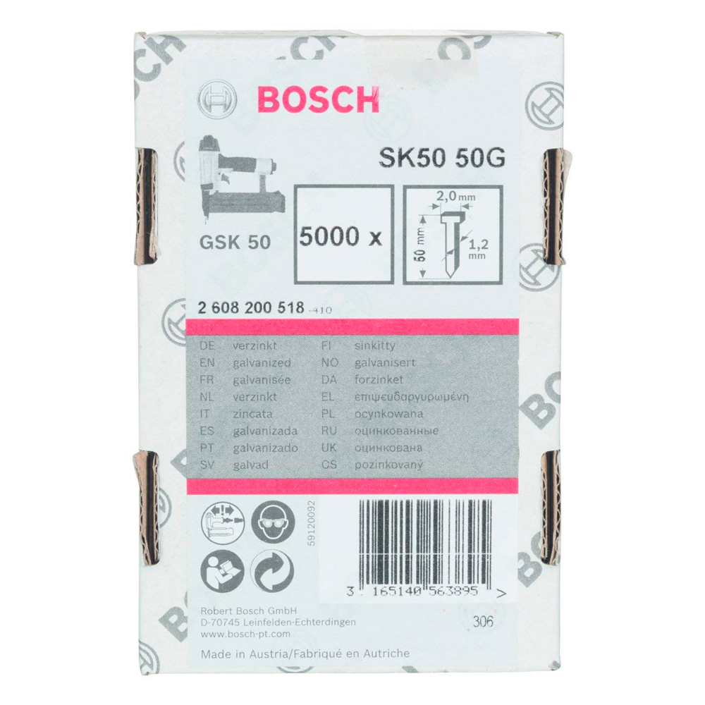 Набор штифтов с потайной головкой Bosch 5000- 1.2x50 mm, 2608200518 photo 1 Набор штифтов с потайной головкой Bosch 5000- 1.2x50 mm, 2608200518 photo 1