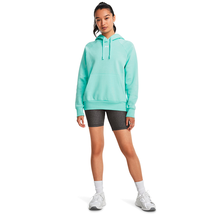 Hanorac Under Armour UA RIVAL FLEECE HOODIE XS Verde Femei photo 2