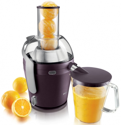 Соковыжималка центробежная Philips HR186961, 1000 Вт, 2 скоростей, Бордовый photo 1