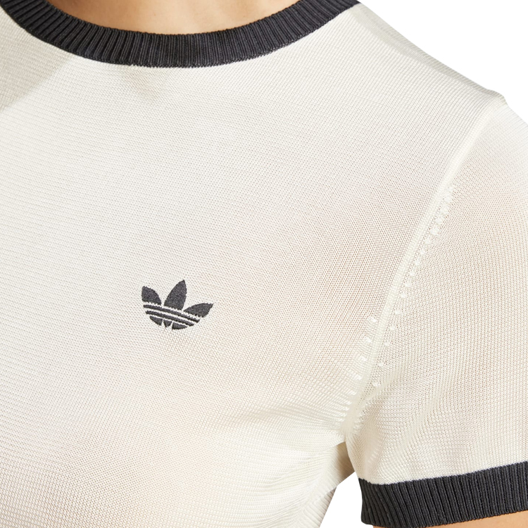 Футболка Adidas KNITTED 3S TEE XXS Бежевый Женский photo 4