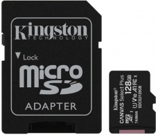Карта памяти microSD Kingston Canvas Select Plus V10/ 100MBps/ 128GB+ SD adapter