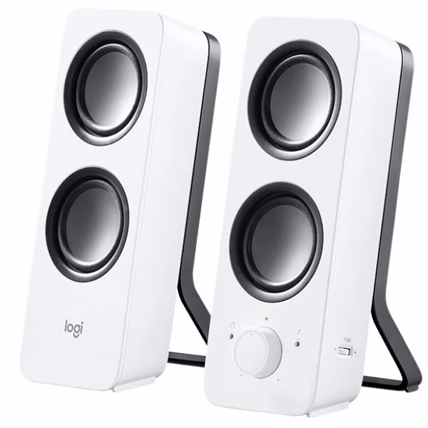 Logitech Z200 Speakers 2.0 ( RMS 5W, 2x2.5W), Stereo headphone jack, White 