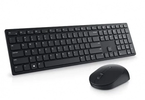 Dell Pro Wireless Keyboard and Mouse - KM5221W - Russian (QWERTY) (RTL BOX), 2.4 GHz, USB Wireless Receiver, Optical Mouse - 3 Buttons, Adjustable DPI up to 4000, AA x 1, Black, Limited Warranty - 3 years.