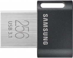 256GB USB3.1 Samsung Fit Plus, Space Gray, Ultra-small (Up to: Read 200 MByte/s)