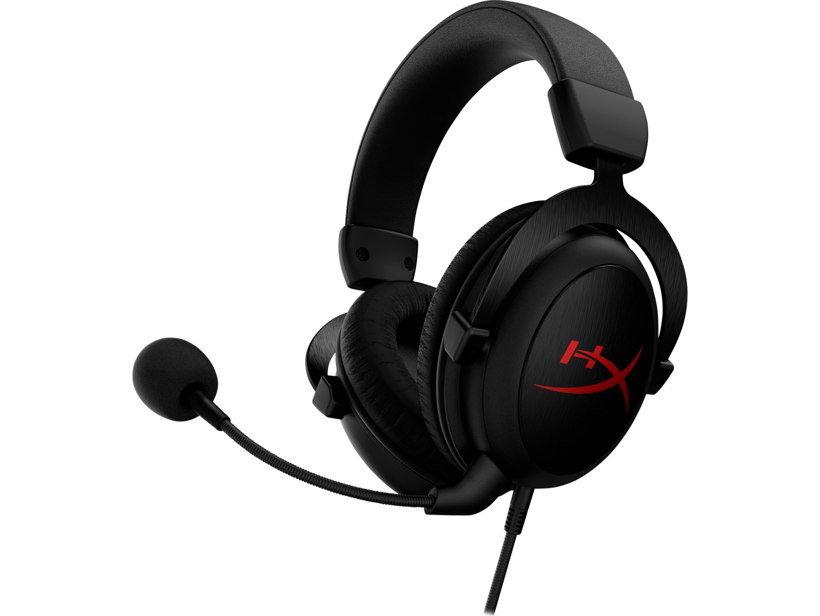 Headset  HyperX Cloud Core, Black, DTS Headphone:X, Solid aluminium build, Microphone: detachable, Frequency response: 15Hz–25,000 Hz, Cable length:1m+2m extension, 3.5 jack, Pure Hi-Fi capable,  Braided cable photo 1