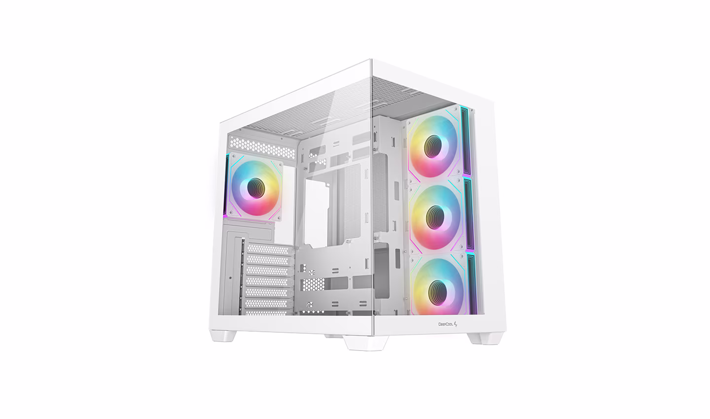 Carcasa DEEPCOOL CG530 4F WH / w/oPSU / Side panel / 4x A-RGB 120mm / ATX