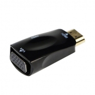Adapter HDMI-VGA  - Gembird  A-HDMI-VGA-02, HDMI to VGA  and audio adapter, single port, Converts digital HDMI input (19 pin male, v.1.4) into analog VGA output (DB15 female) + 3.5 mm audio thumbnav 2