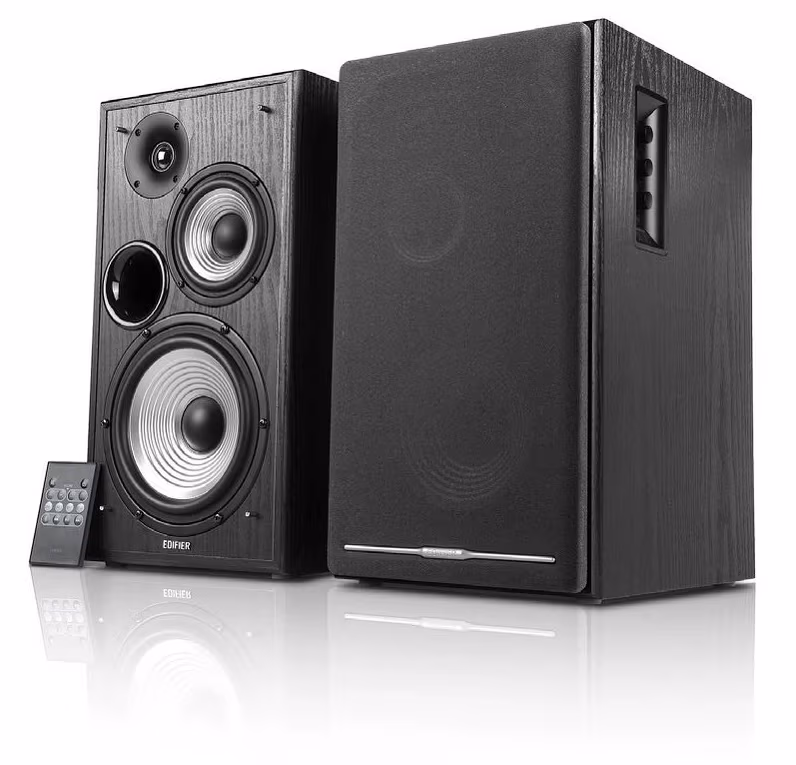 Edifier R2750DB (Bluetooth) Black, 2.0/ 136W (2x68W) RMS, Three-amping, Hi-Fi, Audio in: Bluetooth, two digital (Optical, Coaxial) & two analog (RCA), remote control, wooden, (6.5”+4”+3/4”)