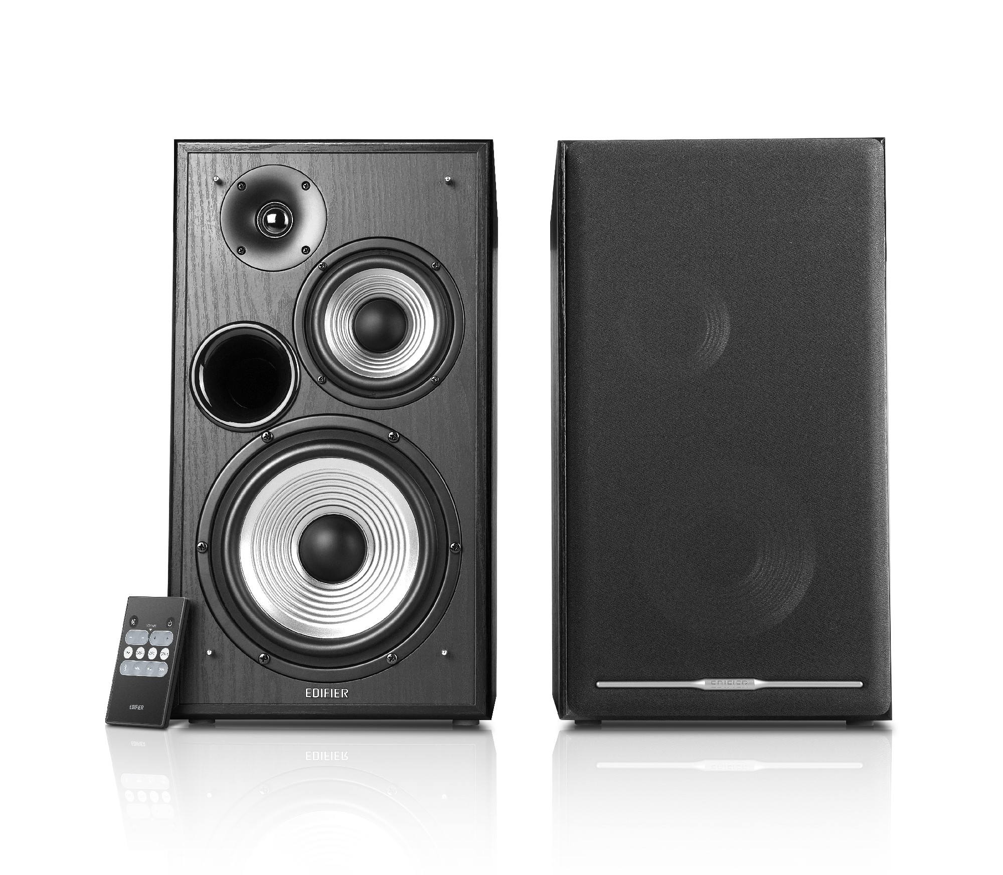 Edifier R2750DB (Bluetooth) Black, 2.0/ 136W (2x68W) RMS, Three-amping, Hi-Fi, Audio in: Bluetooth, two digital (Optical, Coaxial) & two analog (RCA), remote control, wooden, (6.5”+4”+3/4”) photo 2