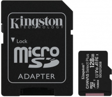 Карта памяти microSD 128GB Kingston Canvas Select Plus, 100MBps + SD adapter thumbnav 1