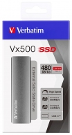 M.2 External SSD 480GB  Verbatim Vx500 USB 3.1 Gen 2, Sequential Read/Write: up to 500/430 MB/s, Windows®, Mac, PS4 and Xbox One compatible, Light, Portable, Durable, Ultra-compact aluminum housing, Low power consumption thumbnav 3