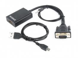 Адаптер Gembird  A-VGA-HDMI-01, VGA to HDMI / 0.15m / black thumbnav 3