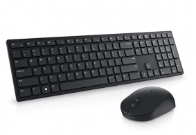 Dell Pro Wireless Keyboard and Mouse - KM5221W - Russian (QWERTY) (RTL BOX), 2.4 GHz, USB Wireless Receiver, Optical Mouse - 3 Buttons, Adjustable DPI up to 4000, AA x 1, Black, Limited Warranty - 3 years. thumbnav 1