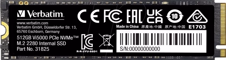 M.2 NVMe SSD Verbatim Vi5000, 1.0TB 