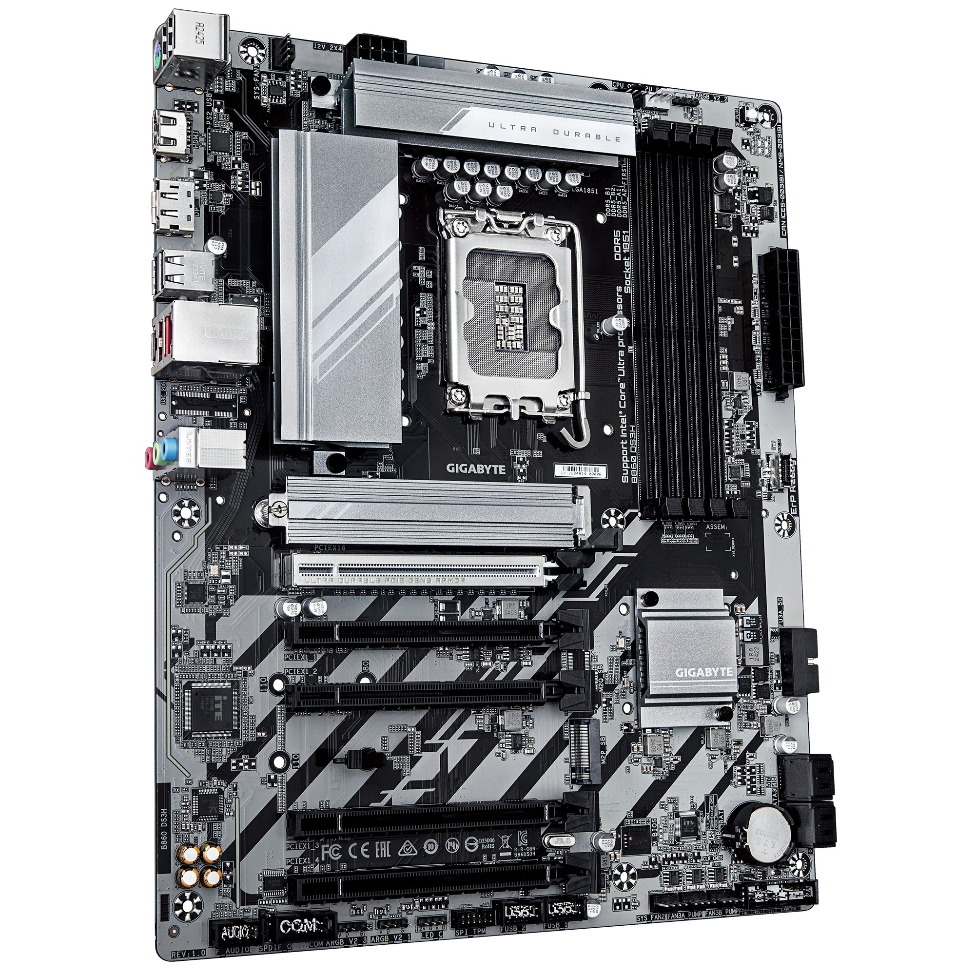 Материнская плата GIGABYTE B860 DS3H/ 1851/ Intel B860/ DDR5 / ATX photo 3