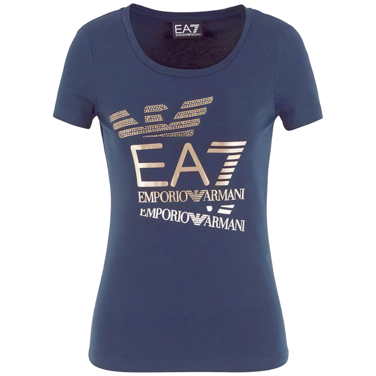 Tricou EA7 EMPORIO ARMANI T-SHIRT XXS Albastru Femei photo 2