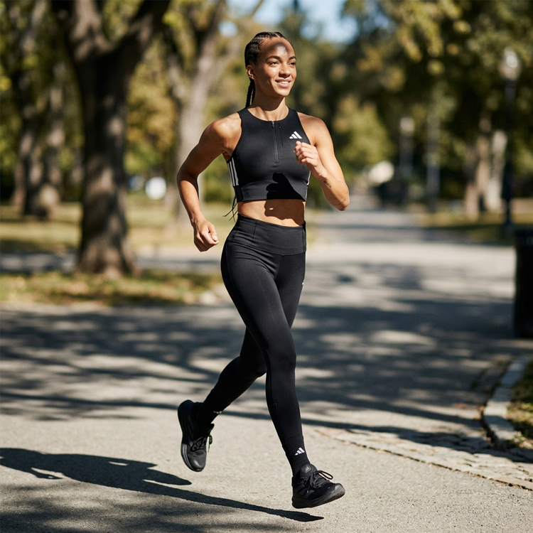 Maiou Adidas ADIZERO CROP W XS Negru Femei photo 3