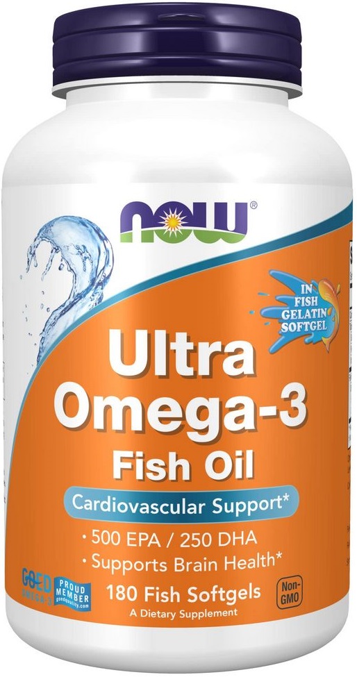 Ulei de peste Now Foods ULTRA OMEGA 3 FISH OIL   180 SGELS photo 2