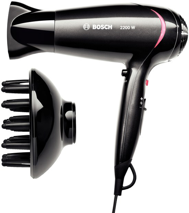 Uscator de par Bosch PHD 5962 2200W Negru cu roz photo 1