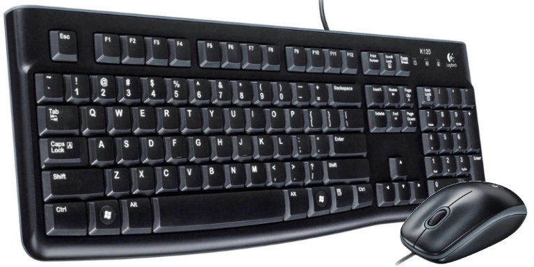 Logitech Desktop MK120 USB, Keyboard + Mouse, Retail - RUS