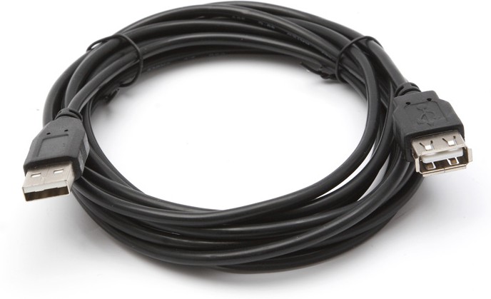 Cable Extension USB2.0 SVEN USB2.0 Am-Af, 5 m, A-plug A-socket, Black photo 1
