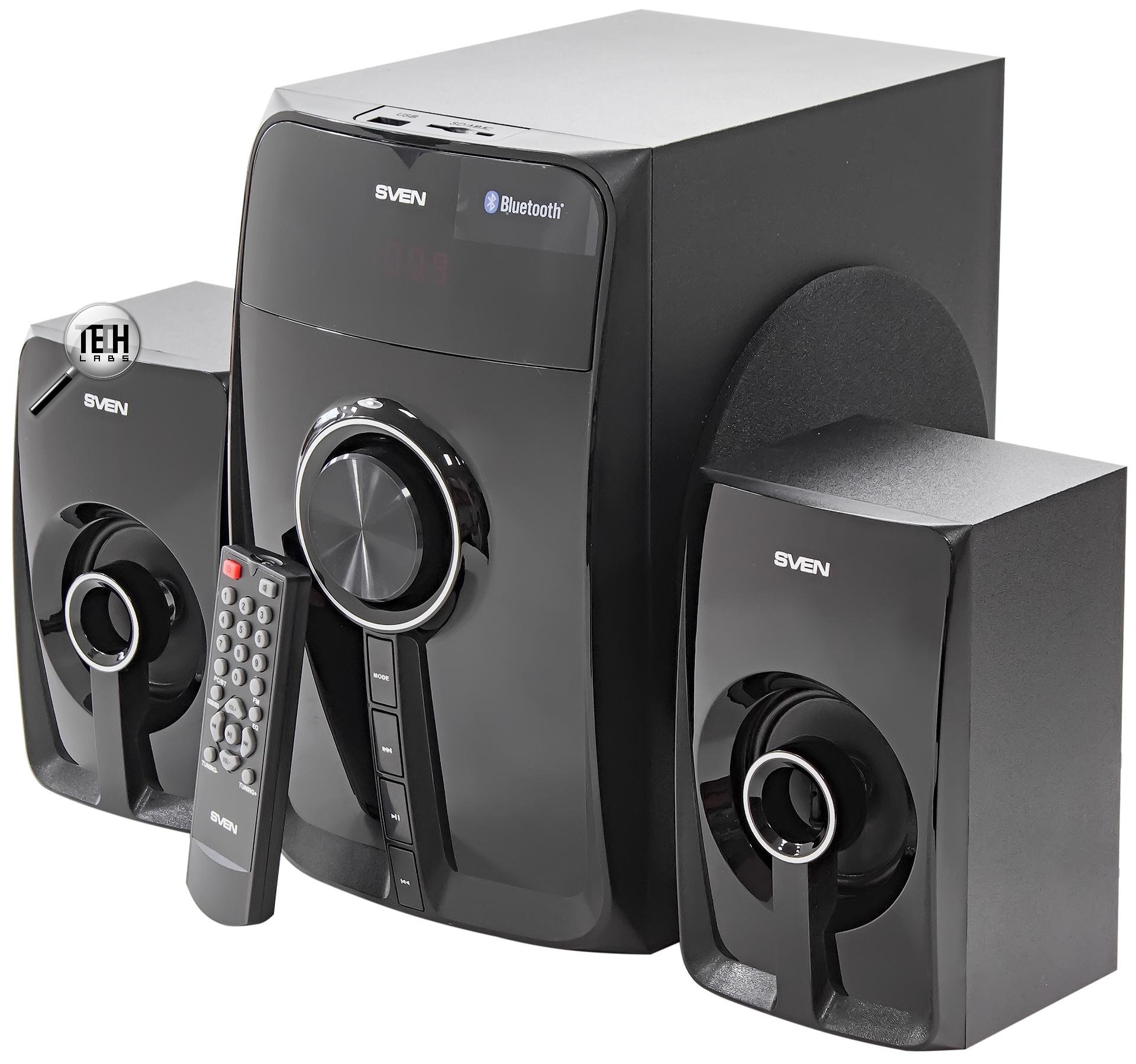 Boxe 2.1 SVEN MS-307/ 40W RMS / Bluetooth / FM-tune / USB Flash / SD card / Black photo 1