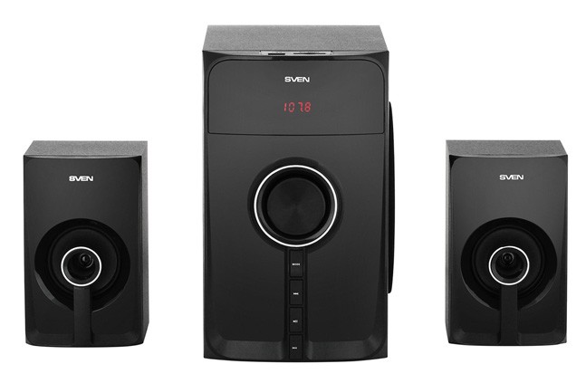 Boxe 2.1 SVEN MS-307/ 40W RMS / Bluetooth / FM-tune / USB Flash / SD card / Black photo 2
