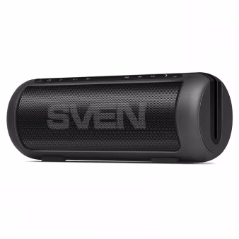SVEN PS-250BL, Bluetooth Portable Speaker, 10W RMS, Support for iPad & smartphone, Bluetooth v.2.1 +EDR,FM tuner, USB & microSD, built-in lithium battery -2200 mAh (up to 20 hours), ability to control the tracks, AUX stereo input, Headset mode, Black