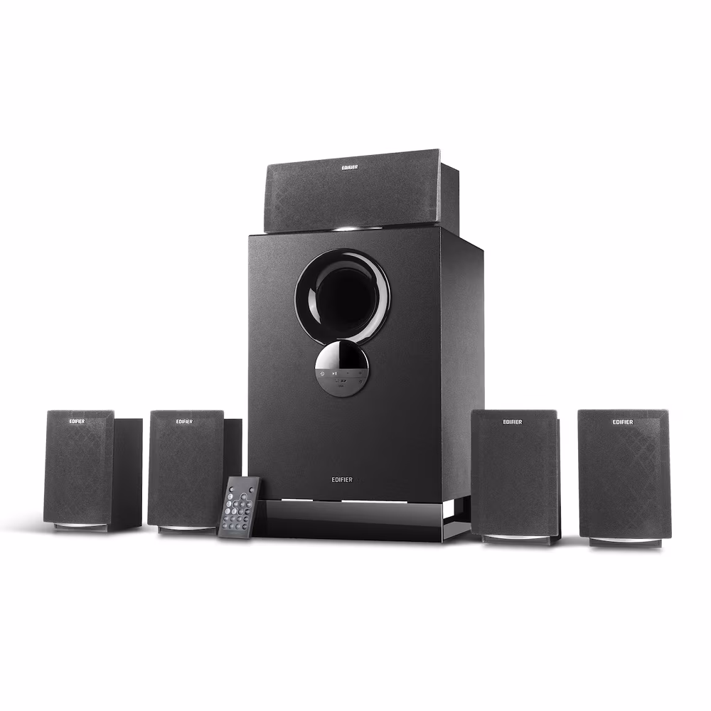 Edifier R501BT Bluetooth Black, 5.1/30W+ 5x11W RMS, remote control, all wooden, (sub.8