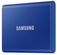 M.2 External SSD 2.0TB Samsung T7 USB 3.2, Blue, USB-C, Includes USB-C to A / USB-C to C cables, Sequential Read/Write: up to 1050/1000 MB/s, V-NAND (TLC), Windows/Mac/PS4/Xbox One compatible, Light, Portable, Durable thumbnav 1