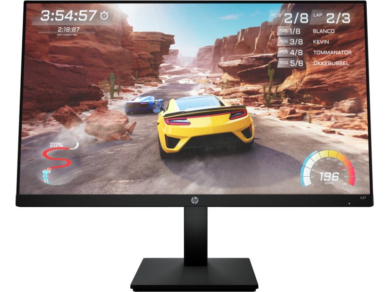 27.0 HP IPS LED X27 FHD Gaming Black (1ms, 1000:1, 400cd, 1920x1080, 178°/178°, 165Hz Refresh Rate, AMD Free-Sync Premium, HDMI2.0, DisplayPort, Audio Line-out, Height Adjustment, Pivot, VESA) photo 1