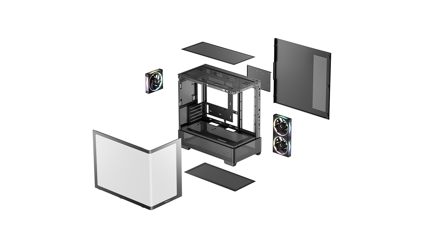Carcasa DEEPCOOL CG380U 3F / w/oPSU / Side panel / 3x 120mm / ATX photo 8