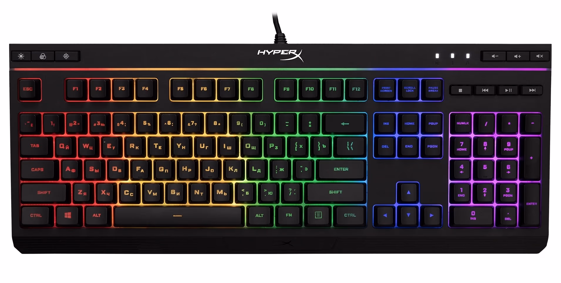 Keyboard HYPERX Alloy Core RGB, Membrane keys [4P4F5AX#ACB] 