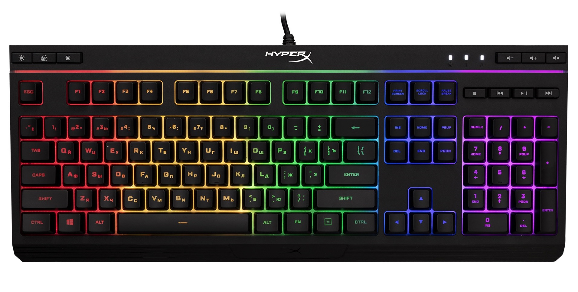 Keyboard HYPERX Alloy Core RGB, Membrane keys [4P4F5AX#ACB] photo 1