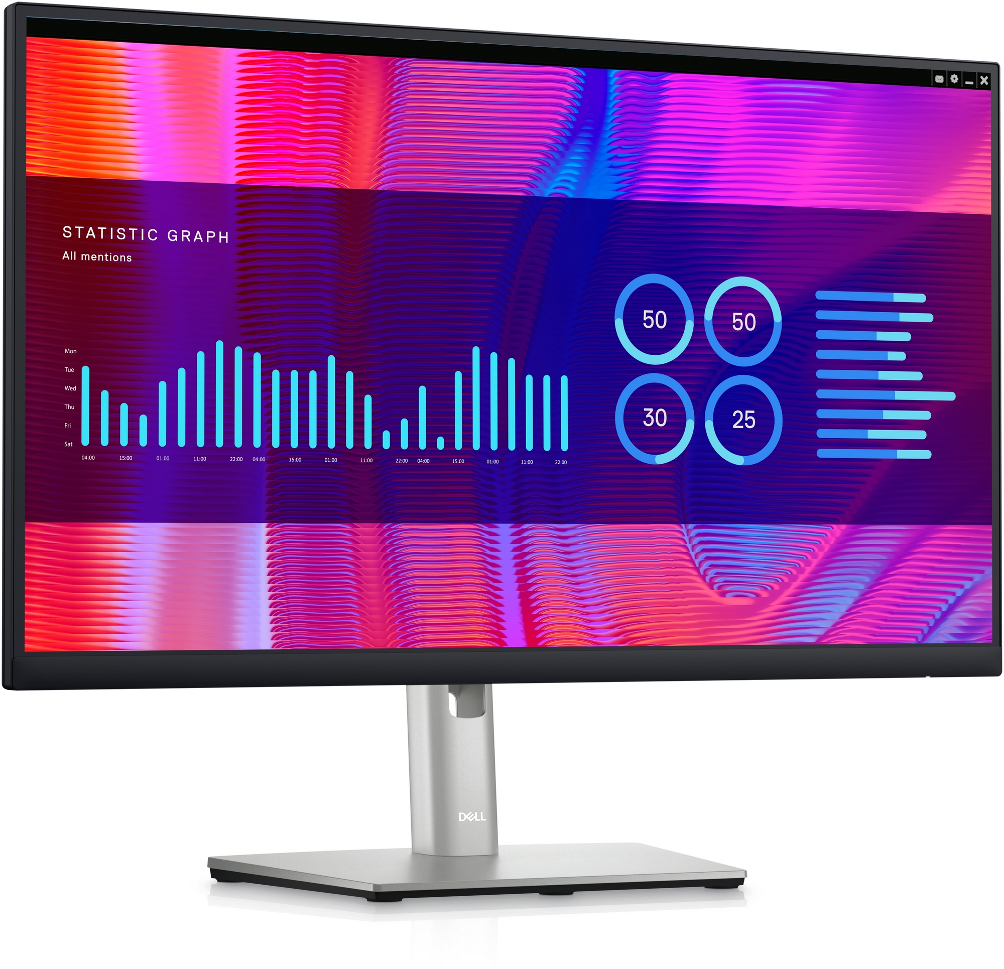 23.8" Монитор DELL P2423DE / 5ms / 2K / Black/Silver photo 2