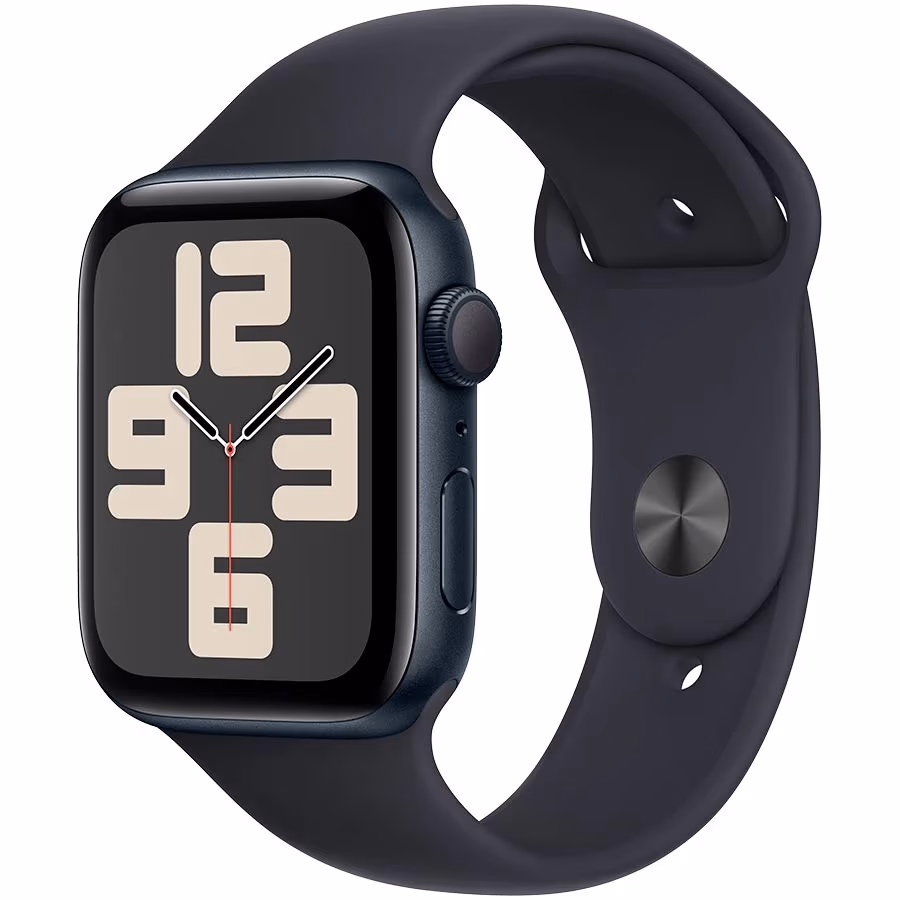 Smart watch Apple Watch SE GPS 44mm Midnight Aluminium Case with Midnight Sport Band - M/L (MRE93QR/A)