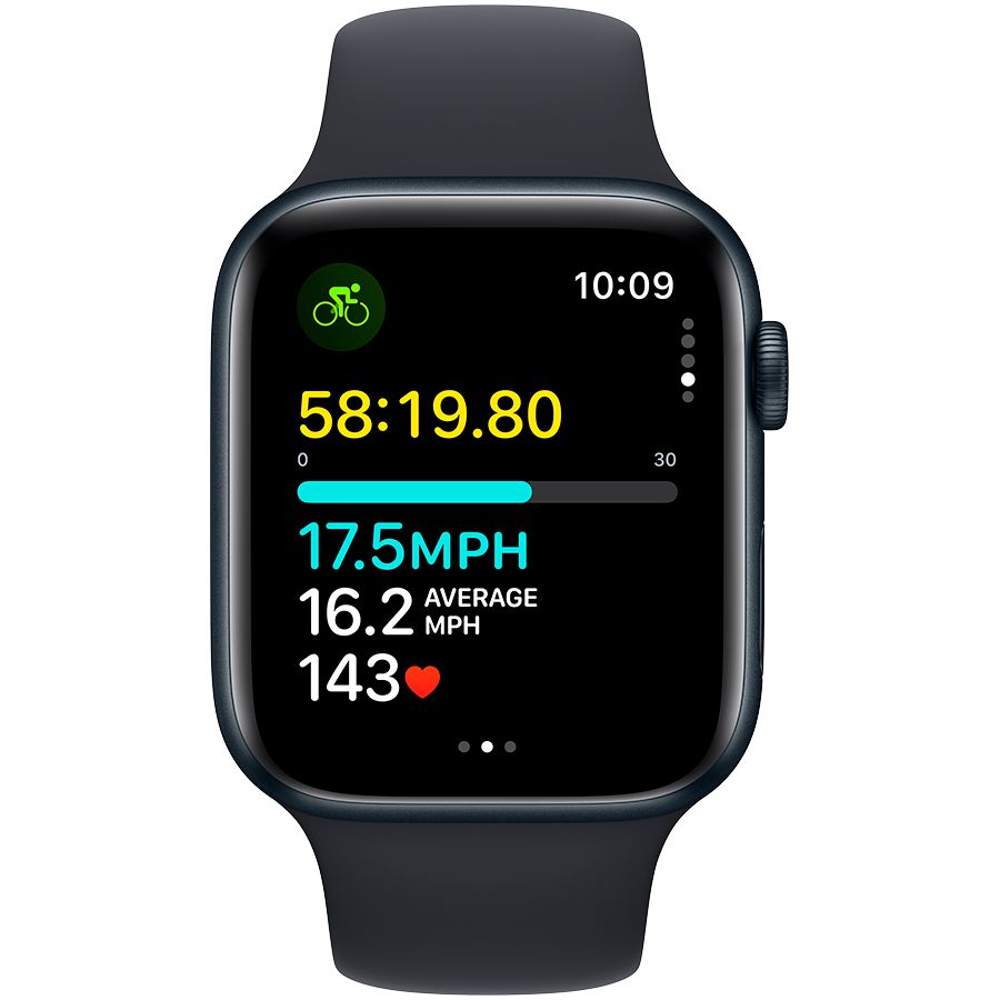 Smart watch Apple Watch SE GPS 44mm Midnight Aluminium Case with Midnight Sport Band - M/L (MRE93QR/A) 1 GB 1.78 photo 6