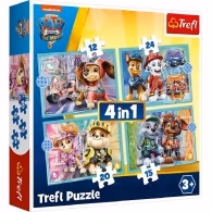 Trefl 34394 Puzzles 4In1 Happy Paw Patrol