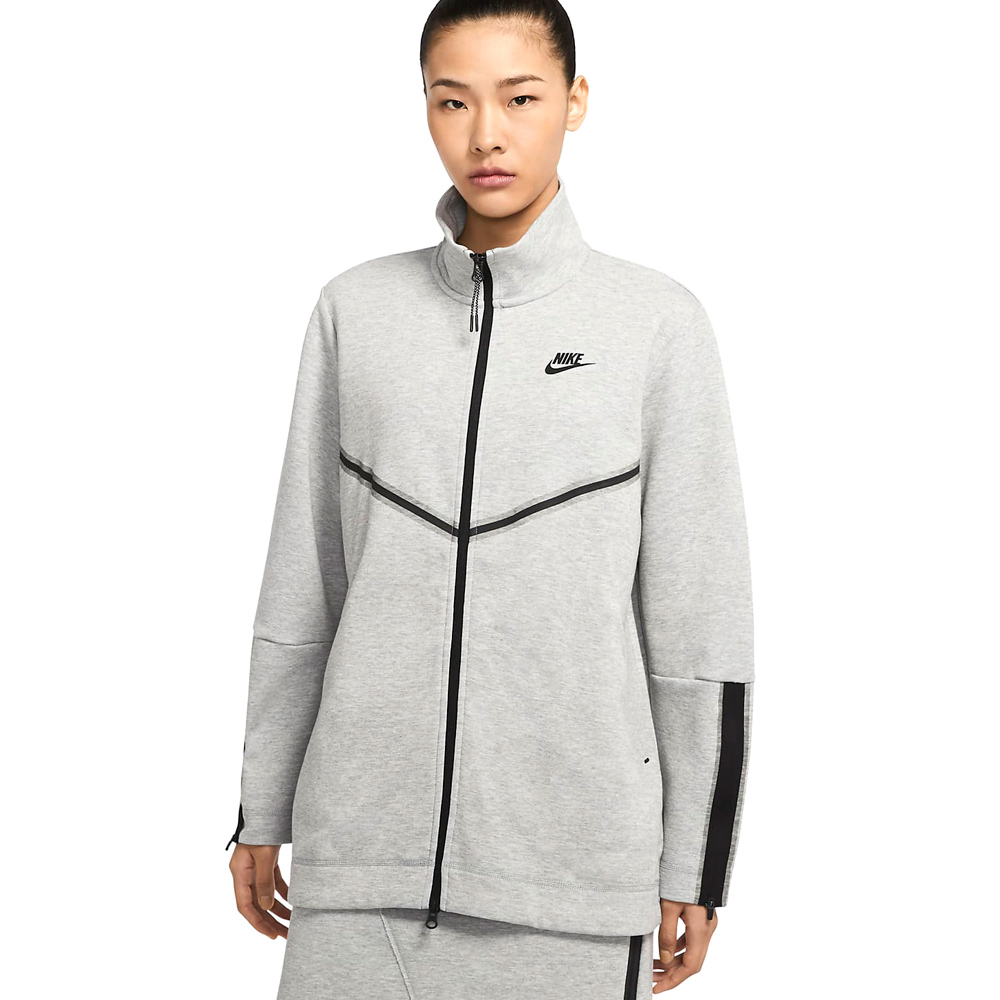 Hanorac Nike W NSW TCH FLC LONG FZ L Gri Femei photo 1