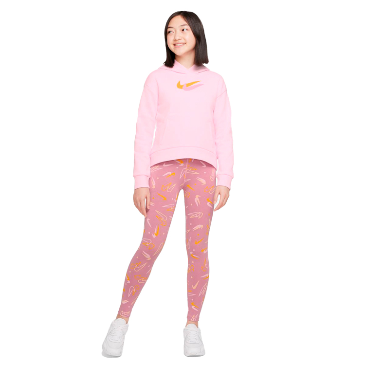 Hanorac Nike G NSW FLC HOODIE SSNL PRNT / Femei / M / Roz photo 3