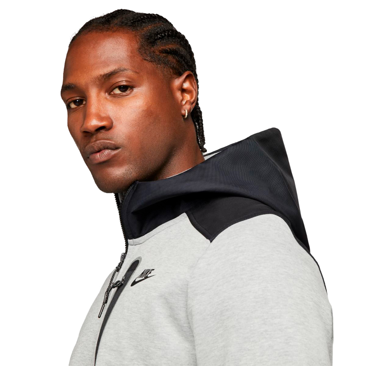 Hanorac pt bărbați Nike M NK TCH FLC OVERLAY FZ M Gri photo 7