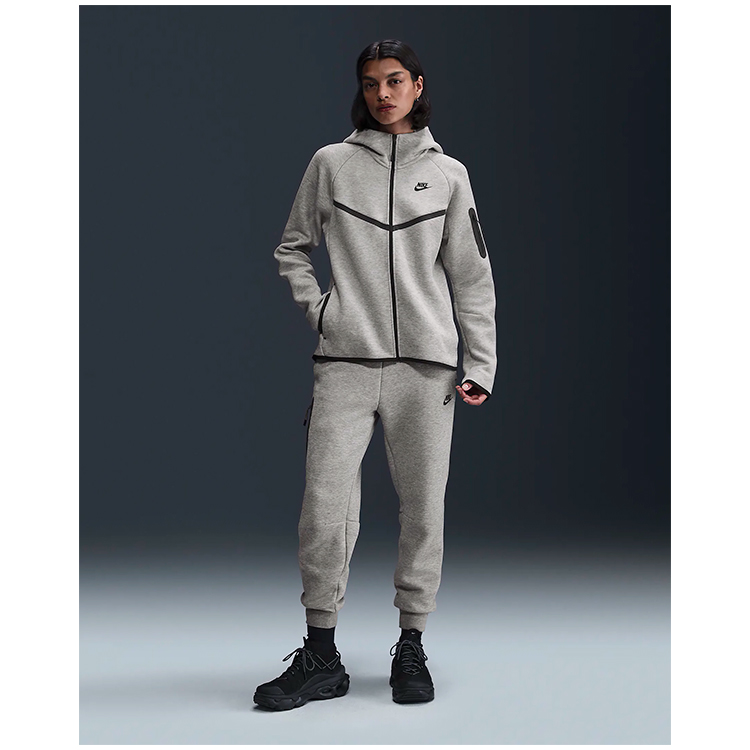 Jacheta Nike W NSW TCH FLC WR FZ HDY 2 XL Gri Femei photo 2