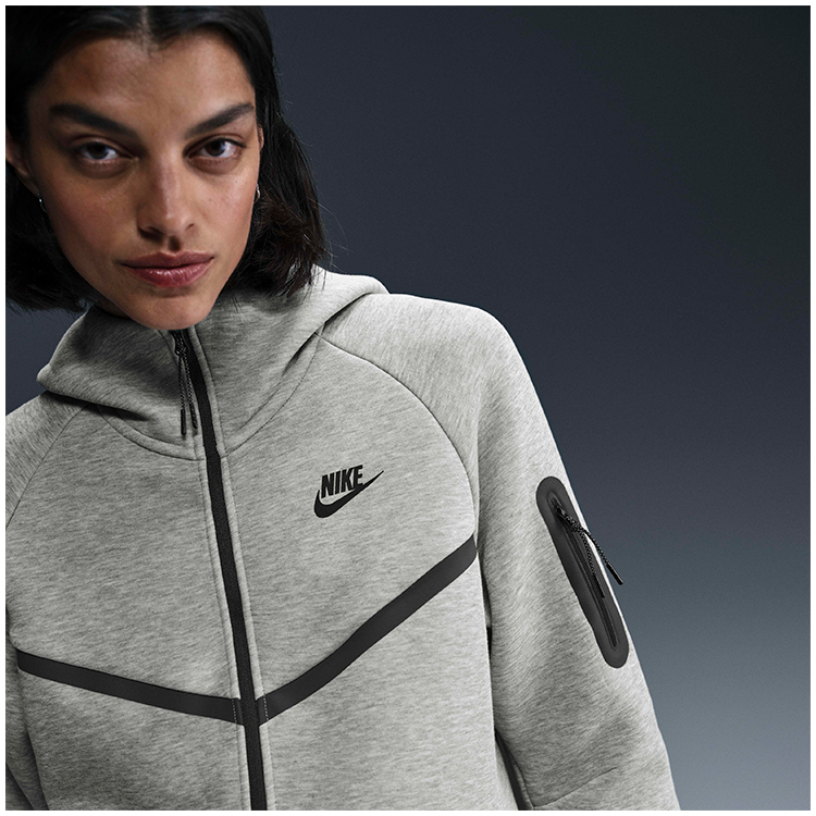 Jacheta Nike W NSW TCH FLC WR FZ HDY 2 XL Gri Femei photo 7