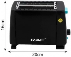 Тостер Raf R263, 2 тоста, 650 Вт, Черный