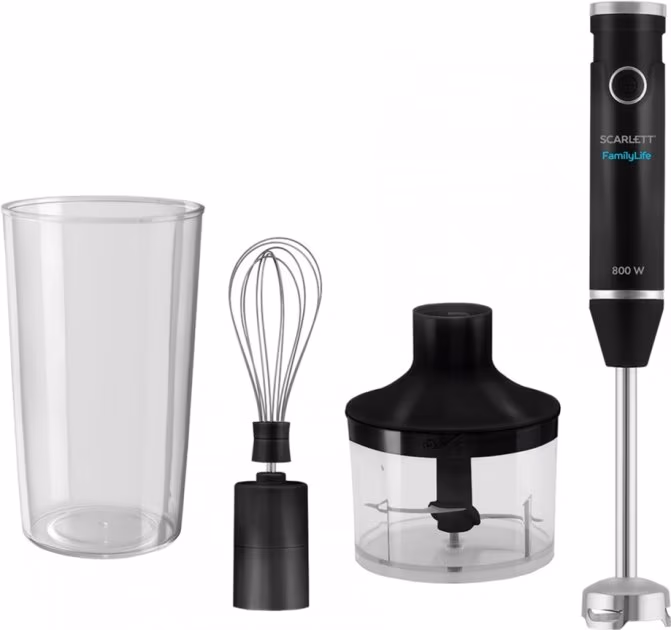 Blender Scarlett SCHB42F63, 600 ml, 800 W, 1 trepte viteza, Negru