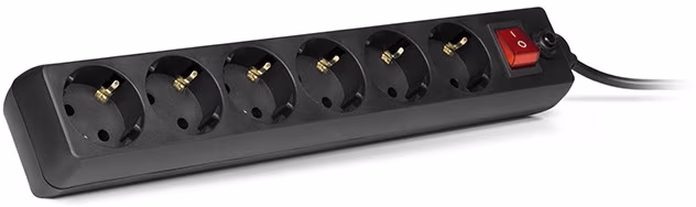 Surge Protector SVEN Optima, 6 Sockets, 3.0m, Black, color box