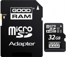 32GB microSD Class10 U1 UHS-I + SD adapter  Goodram M1AA, 600x, Up to: 90MB/s thumbnav 1